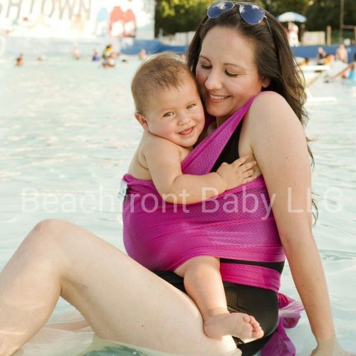 USA Made Water Baby Wrap Carrier – Fuchsia Mesh, Safe Babywearing