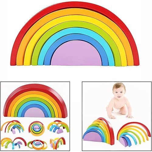 Wooden Rainbow Stacker