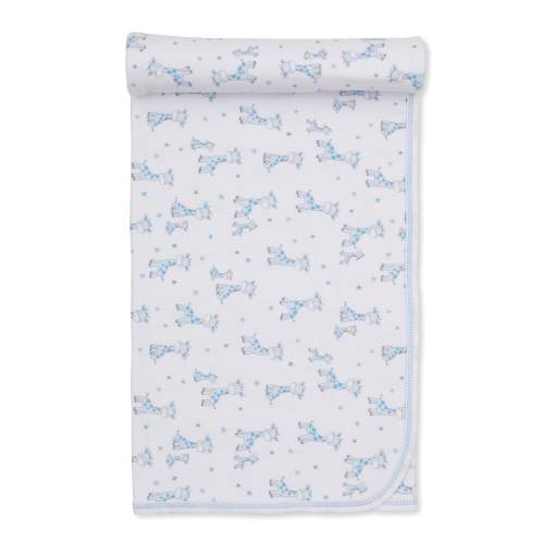 Just Giraffes Blue Blanket
