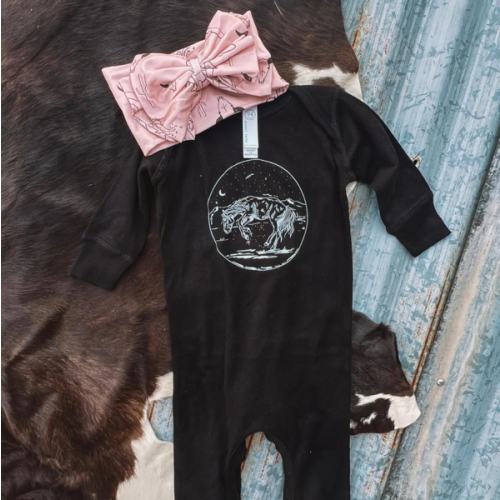 Midnight Horse (One piece Long Onesie)