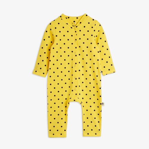 Yellow polka dot onesie