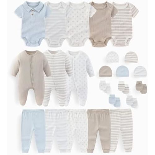 JELYLOVE 23 Pack Baby Boy Girl Bodysuits And Pants Sets New Born Outfits