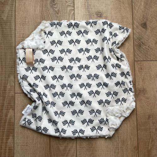 Race Checkered Flag; Flag Lovey; Race Lovey; Neutral Baby Blanket; Baby Shower Gift; Lovie; Binky Holder; Cars; Racing; Auto; Personalized