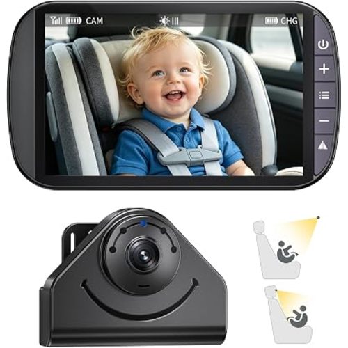 Wireless Baby Car Camera Monitor – USB & Battery Powered Plug and Play