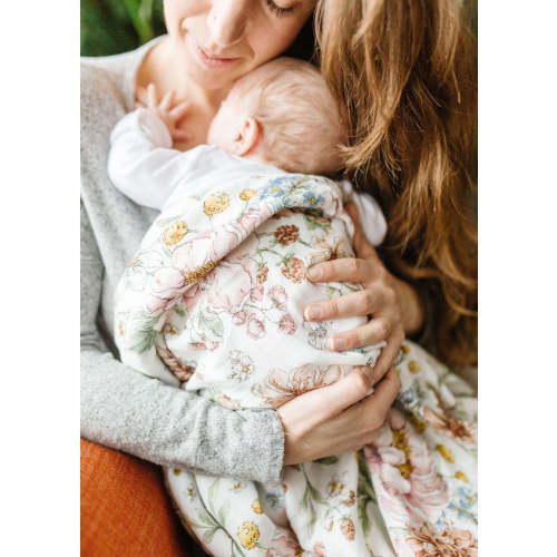 Baby Muslin Swaddle in Tanboocel® Viscose from Bamboo - Secret Garden