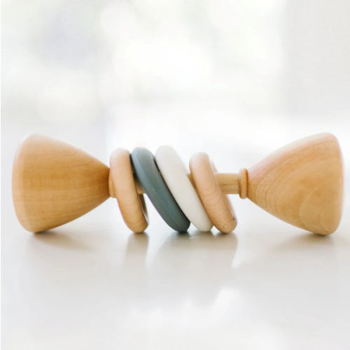 Silicone + Wood Rattle