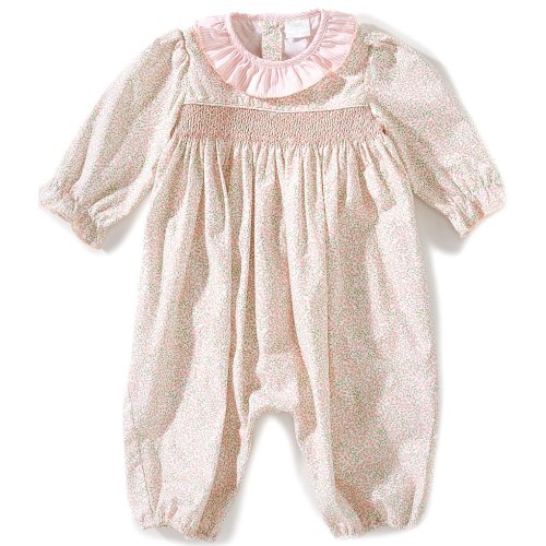 Edgehill Collection Baby Girls Long Sleeve Floral Romper