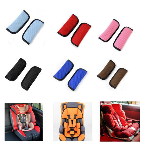 Universal Car Seat Pad with Shoulder Strap Protector for Vehicle and Stroller Comfort