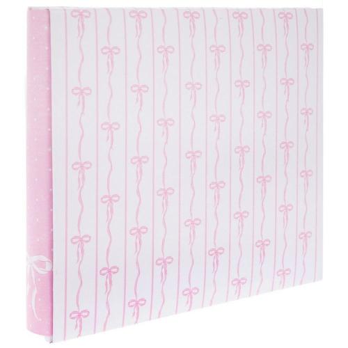 Pink Bows Post Bound Scrapbook Album - 6" x 6"