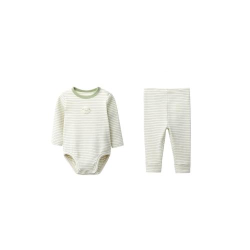 STRIPED EMBROIDERED BODYSUIT AND LEGGING SET - Light green | ZARA United States