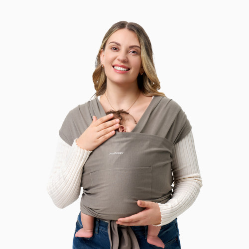 Momcozy Easy to Wear Hands Free - Baby Wrap Carrier - Brown