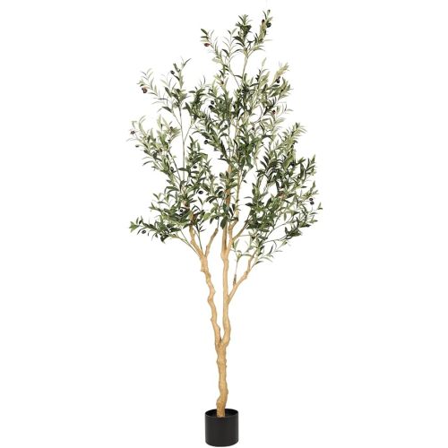 Realead Faux Olive Tree 7ft - Realistic Tall Olive Trees Artificial Indoor