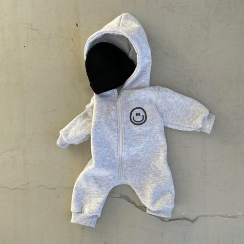 Baby Smile Loose Hooded Romper