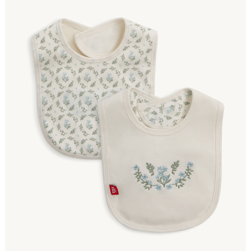 Eloise Organic Cotton Bib W/ Embroidery