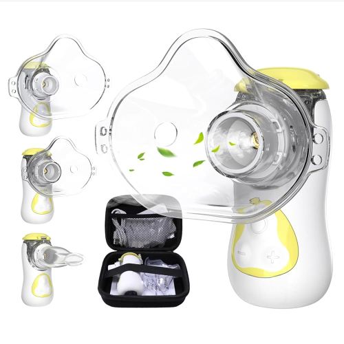 Portable Nebulizer for Adults and Kids with AiMesh Technology - Silent, Efficient Handheld Mesh Nebulizer Machine with Carrying Case for Breathing Treatment at Home, Office, and Travel