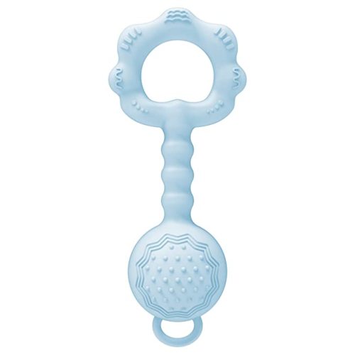 SPRACT Baby Rattle Baby Toys 0-6 Months, Baby Teething Toys for Babies 0-12 Months, Baby Essentials Infant Toys Shark 'N Rock Toys, Multi-Sensory for Sucking and Gum Massage Needs Baby Boy Gifts Blue - 1 Pack