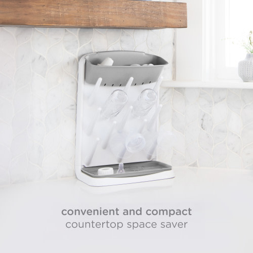 Vertical Bottle Drying Rack - Grey