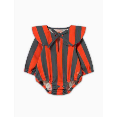 Red-Blue Stripes Bodysuit in Red/Blue Stripes