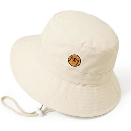 RIVBOS Baby Sun Hat UPF 50+ Cute Animal Pattern Summer Beach Kids Toddler Bucket Hat for Boys Girls 0-7 Years