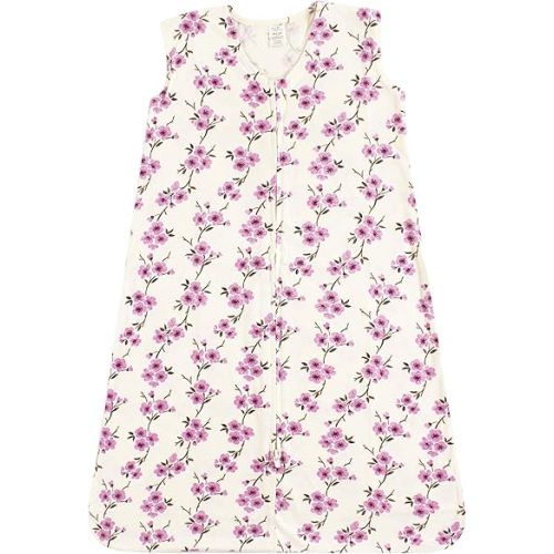 Touched by Nature Unisex Baby Organic Cotton Sleeveless Wearable Sleeping Bag, Sack, Blanket, Cherry Blossom, 6-12 Months