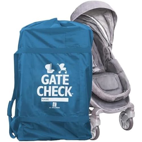 J.L. Childress Gate Check Travel Bag for Single & Double Strollers DLX Blue