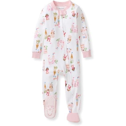 Burt's Bees Baby Girls Organic Cotton, Snug Fit Footed Sleeper Pajamas