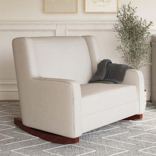Baby Relax Hadley Upholstered Double Rocker, Beige