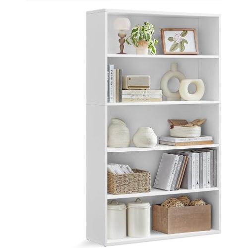 VASAGLE 5-Tier Bookshelf, Storage Organizer, 9.4 x 31.5 x 52.5 Inches