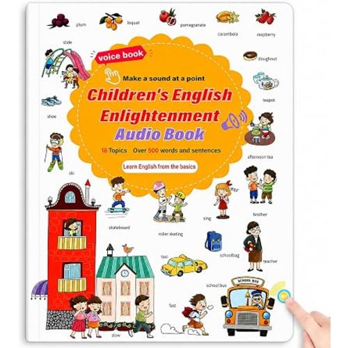 500-Word Interactive English Sound Book for Kids Ages 2-8