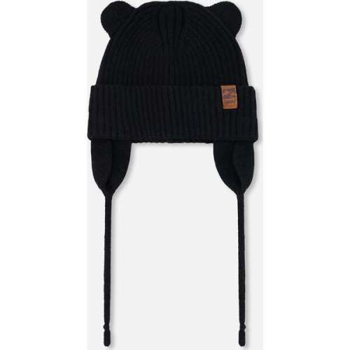 Baby Knit Hat, Black - Deux par Deux | Maisonette