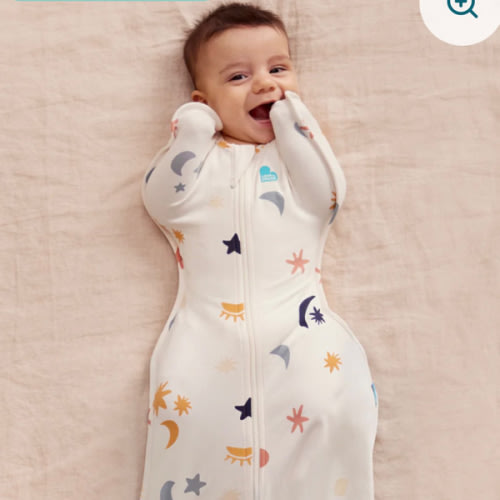 Swaddle Up™ 1.0 TOG Organic Cotton Buff Lunar