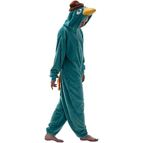 COSUSKET Snug Fit Unisex Adult Onesie Pajamas, Flannel Cosplay Animal One Piece Halloween Costume Sleepwear Homewear