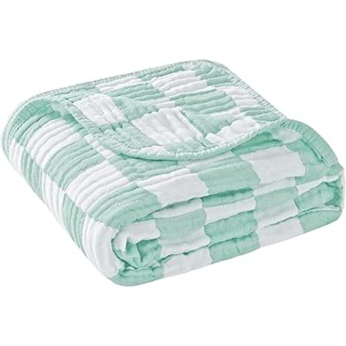 Ultra Soft Muslin Baby Blanket, A Versatile Swaddle and Bed Blanket for Babies, Toddlers, Boys, and Girls (1 Pack).