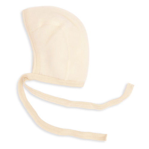 Wool fleece baby bonnet