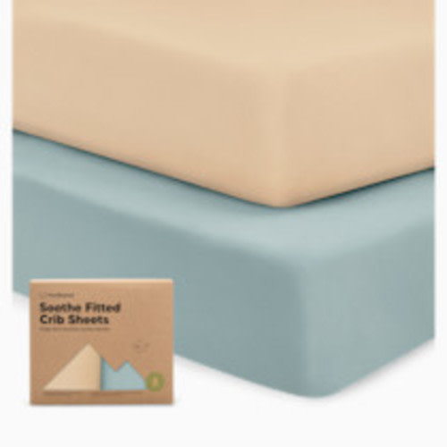 KeaBabies Soothe Fitted Crib Sheets - Toasty, 2