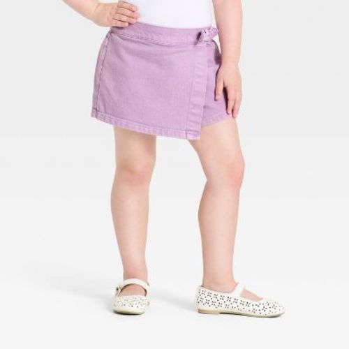 Toddler Girls' Denim Skort - Cat & Jack™ Lilac Purple 5T