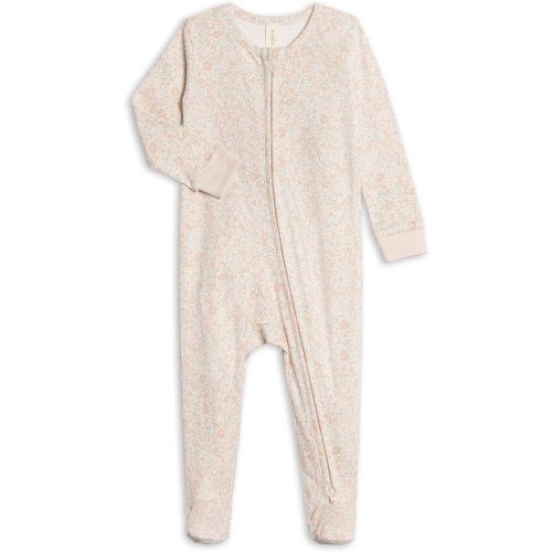 Colored Organics Baby Zip-Up Footed Sleeper with 2-Way Zipper - Newborn Organic Cotton Pajamas