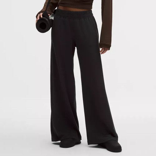 Lululemon BeCalm Mid-Rise Wide-Leg Pant - Black