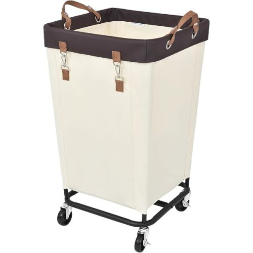 StorageWorks 160L Laundry Basket with Wheels, Rolling Hampers for Clothing