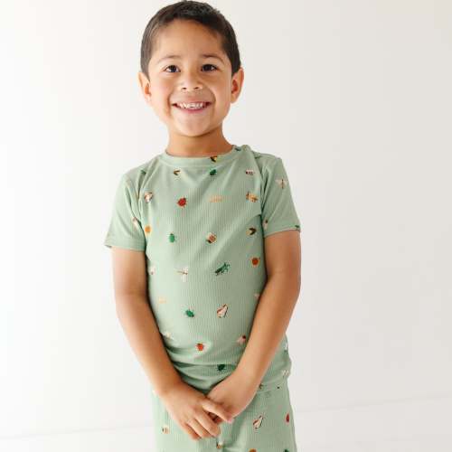 Backyard Bugs Small Ribbed Shorts Two-Piece Set
