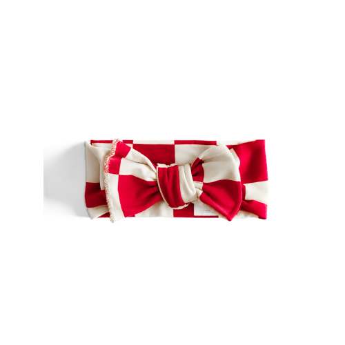 Bamboo Bow in Candy Cane Checkered