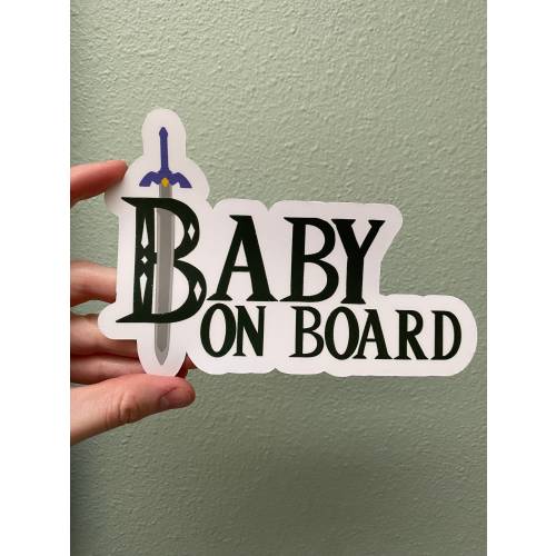 Zelda Font Baby on Board Decal, Nerdy Baby on Board Decal, Nerdy Mom, Nerdy family, Zelda baby shower, Hyrule Baby Shower