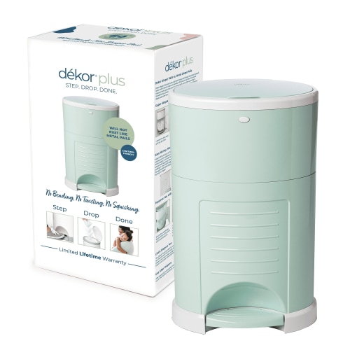 Dekor Plus Hands-Free Diaper Pail | Soft Mint