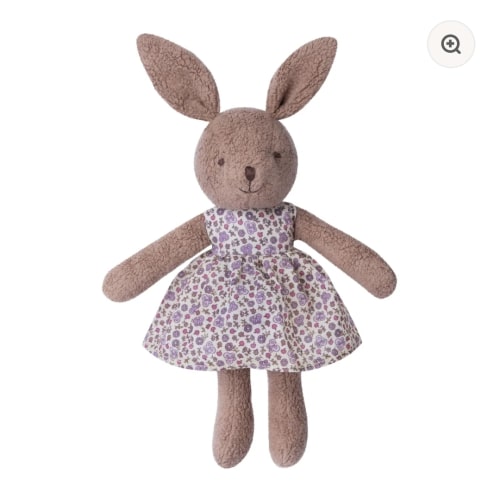 Little Bunny Plush - Cocoa Brown Vintage Floral