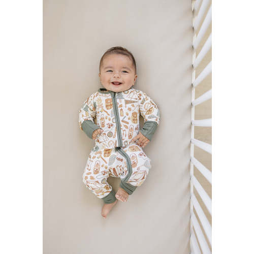 Camping Trip Ribbed Bamboo Zipper - milk & baby – Milk & Baby