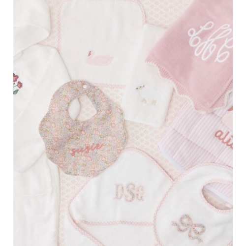 Baby Bath Bundle (3 pieces) - Light Pink Gingham on White