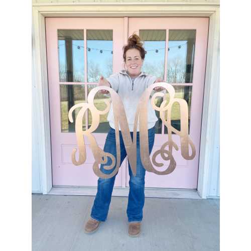 Wooden Monogram Sign: Wedding Monogram Nursery Monogram Decor Dorm Room Monogram
