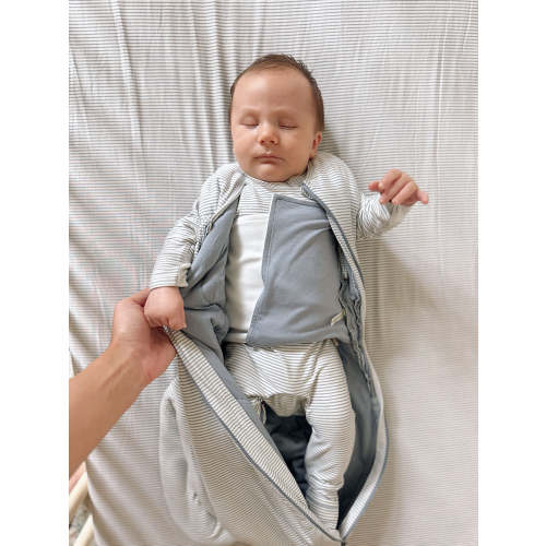 Blue Stripe 1.0 TOG Bamboo Viscose Swaddle Sleep Sack | günamüna