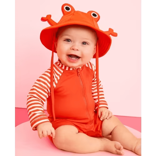 Baby Rashguard & Novelty Swim Hat Set