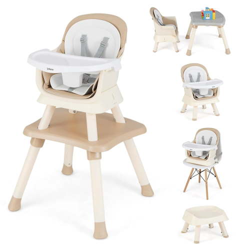 OLAKIDS 8 in 1 Baby High Chair, Convertible Highchair for Babies and Toddlers, Infant Dining Booster Seat, Building Block Table, Kids Stool Table Chair Set with Removable Tray - Walmart.ca